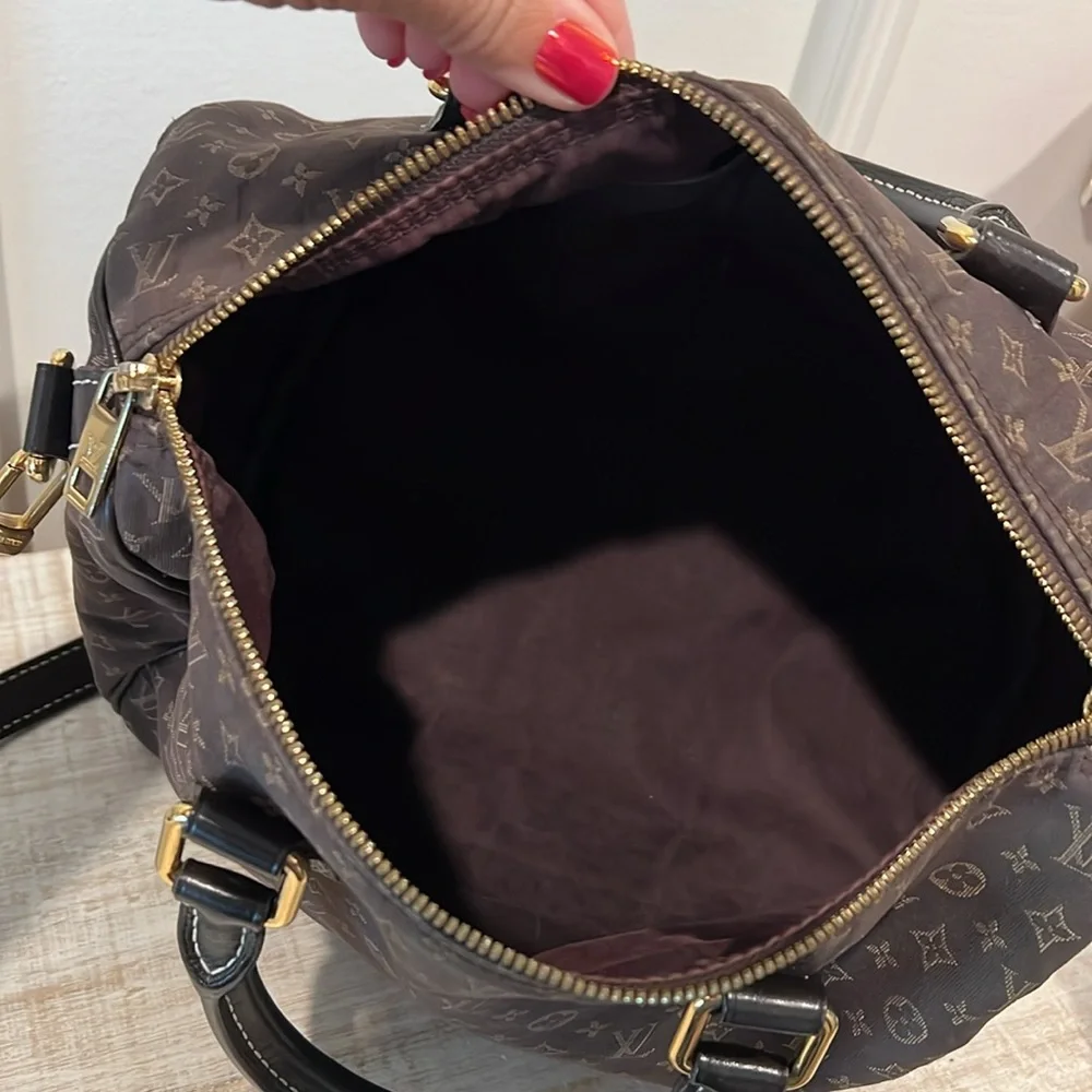 Louis Vuitton Mini Lin Speedy 30 Bandouliere w/ Crossbody Strap Brown LV EUC - Picture 10 of 12